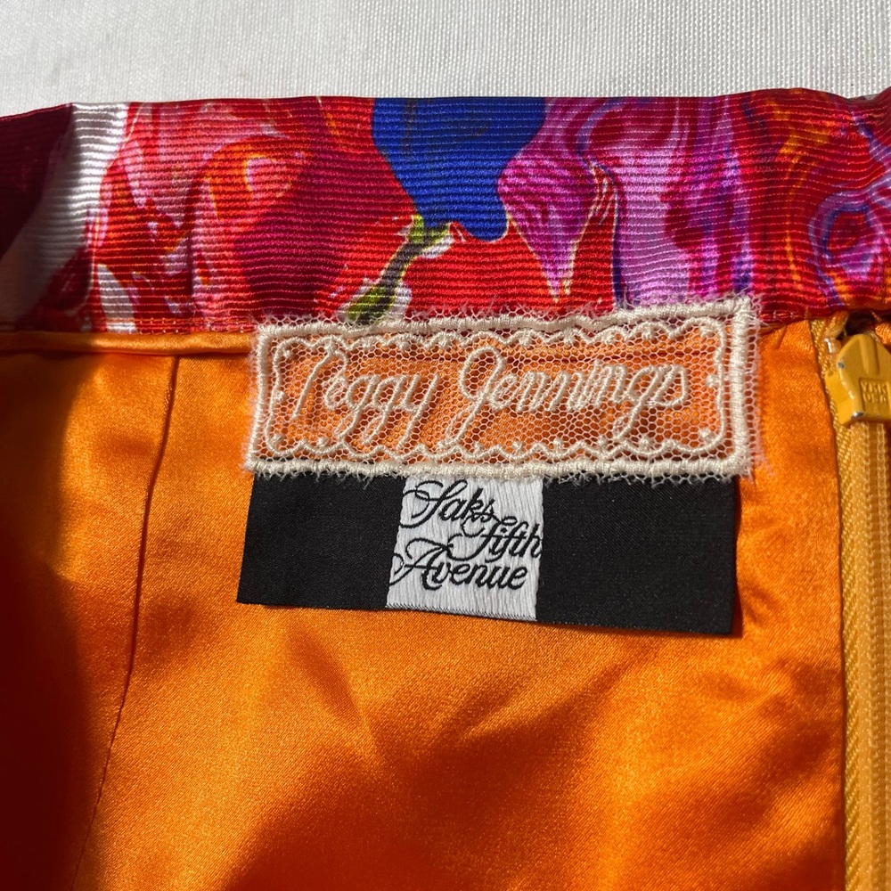 Peggy Jennings Saks Fifth Avenue colorful abstract skirt Womens - Picture 5 of 5